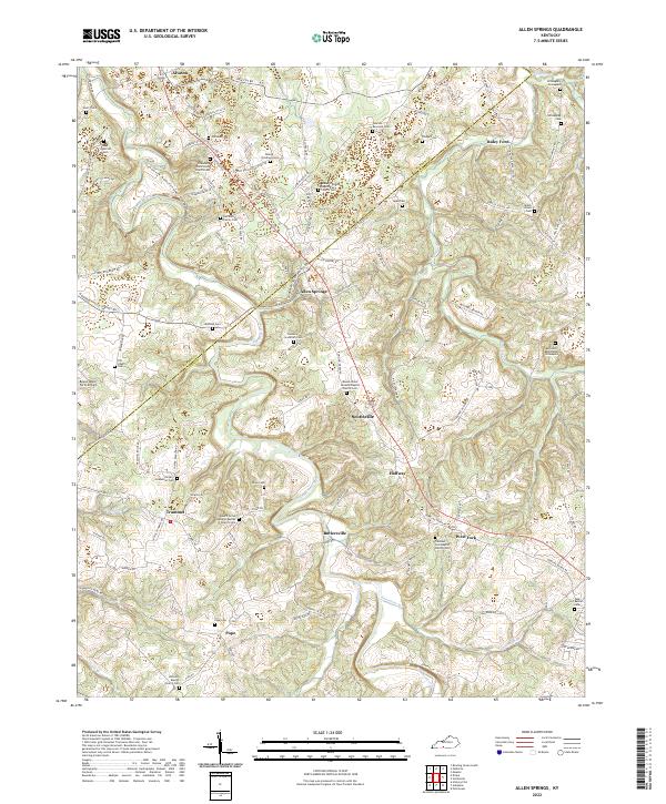 USGS Topographic Map – Allen Springs