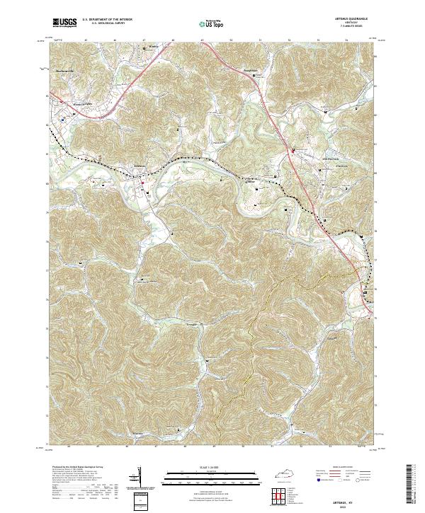 USGS Topographic Map – Artemus
