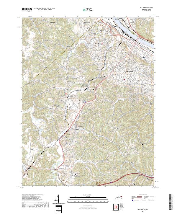 USGS Topographic Map – Ashland