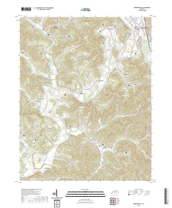 USGS Topographic Map – Barbourville