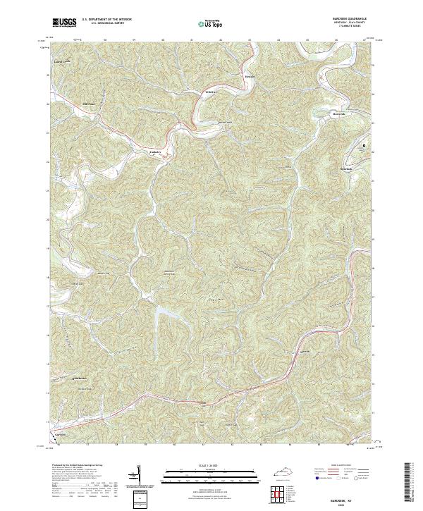 USGS Topographic Map – Barcreek