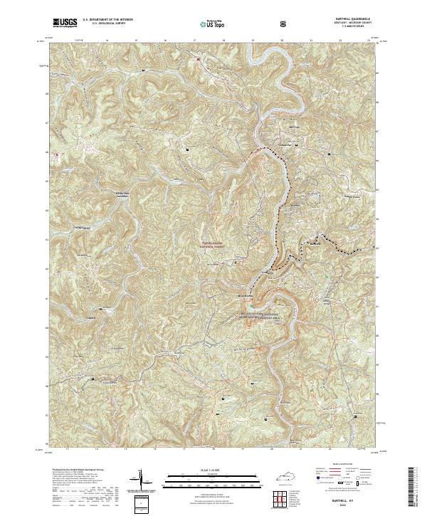 USGS Topographic Map – Barthell