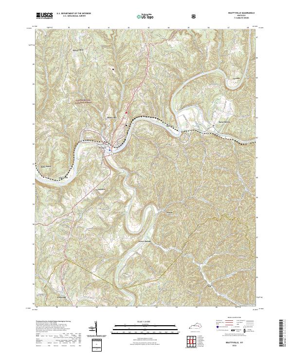 USGS Topographic Map – Beattyville
