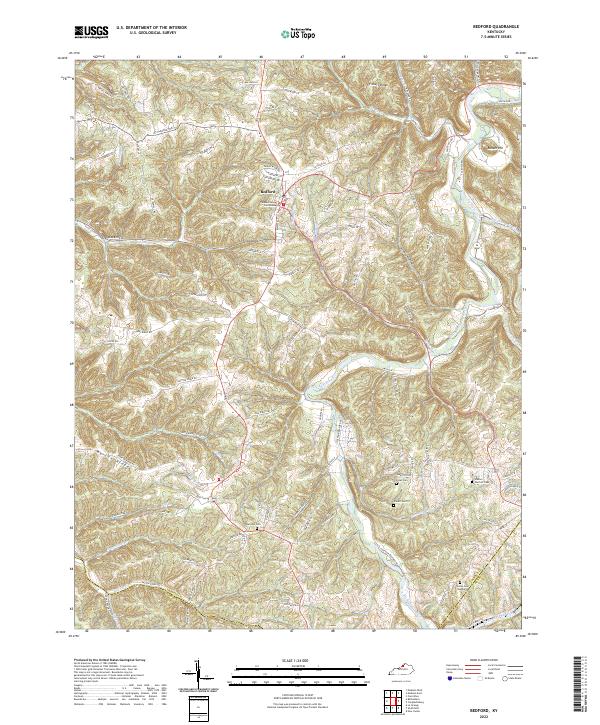 USGS Topographic Map – Bedford