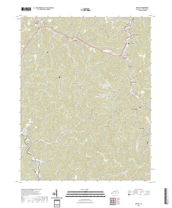 USGS Topographic Map – Belfry