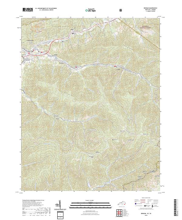 USGS Topographic Map – Benham