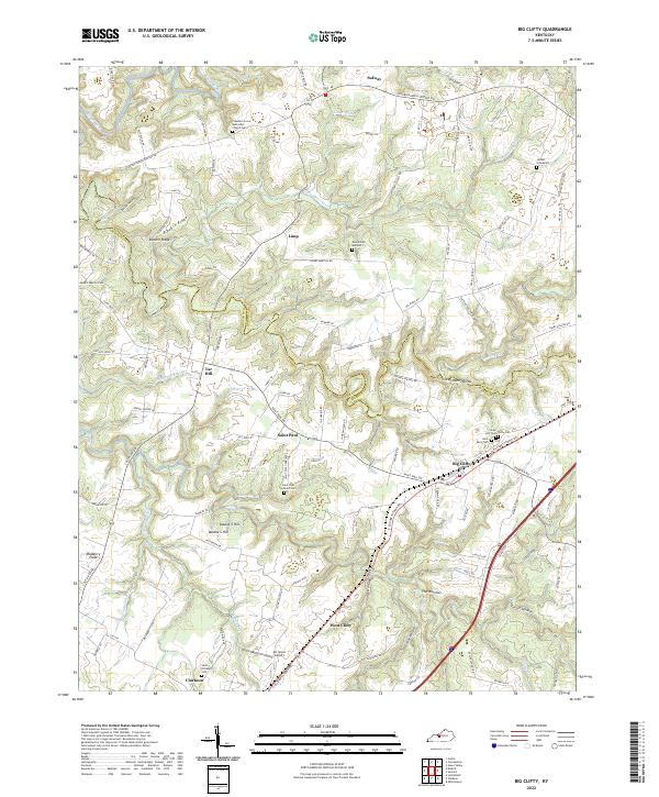 USGS Topographic Map – Big Clifty