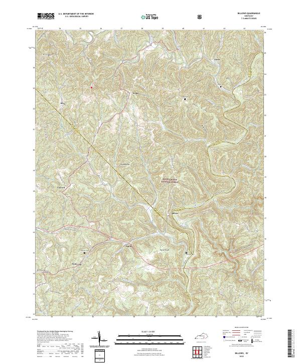USGS Topographic Map – Billows