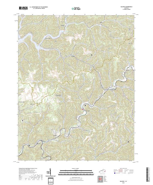 USGS Topographic Map – Blackey