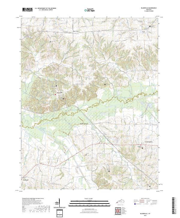 USGS Topographic Map – Blandville