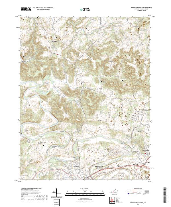 USGS Topographic Map – Bowling Green North