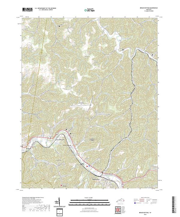 USGS Topographic Map – Broad Bottom