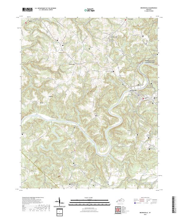 USGS Topographic Map – Brownsville