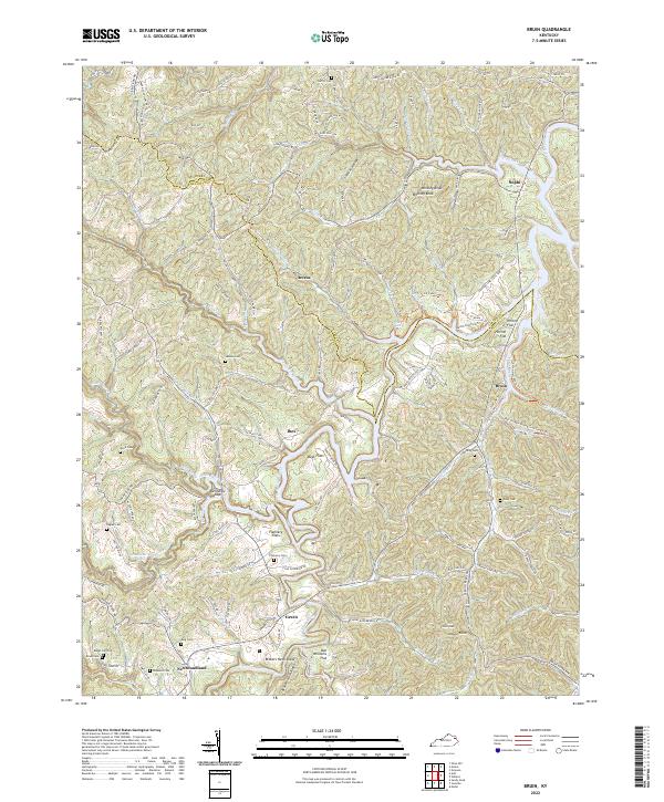 USGS Topographic Map – Bruin