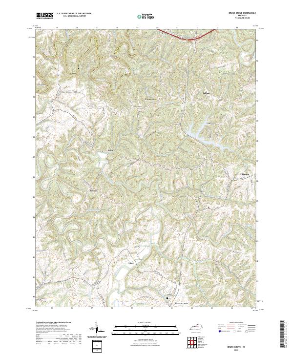 USGS Topographic Map – Brush Grove