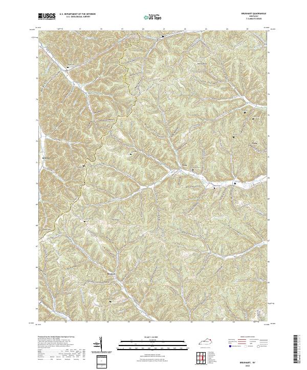 USGS Topographic Map – Brushart
