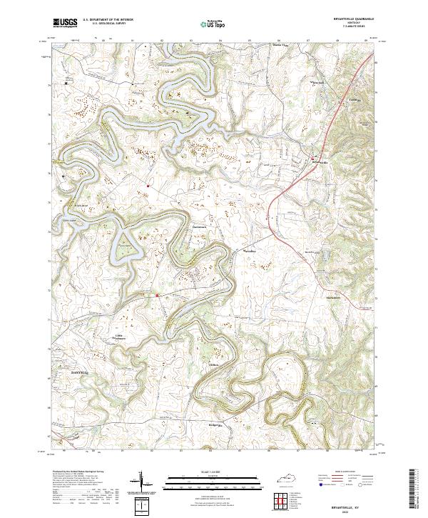 USGS Topographic Map – Bryantsville