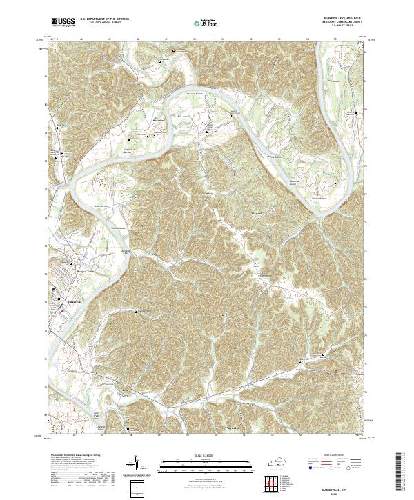 USGS Topographic Map – Burkesville