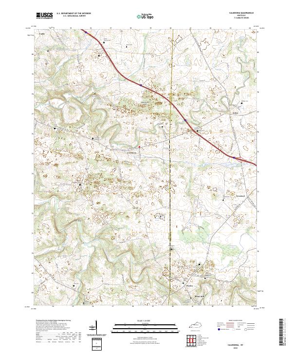 USGS Topographic Map – Caledonia