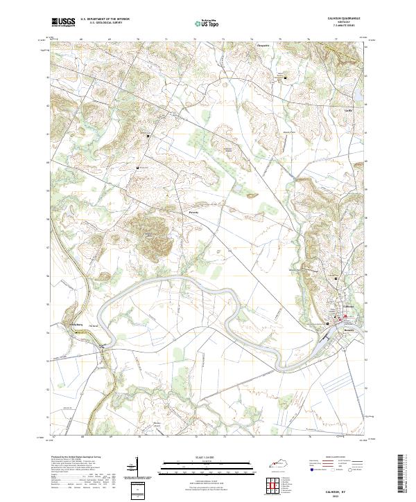 USGS Topographic Map – Calhoun