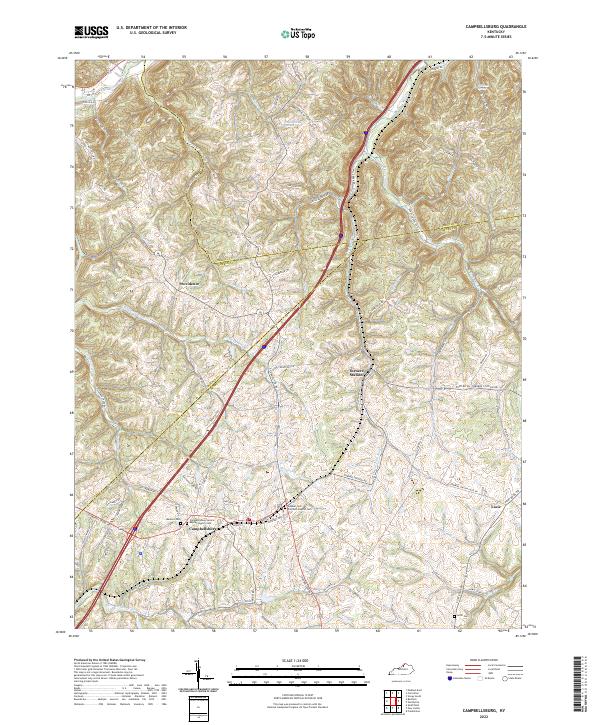 USGS Topographic Map – Campbellsburg