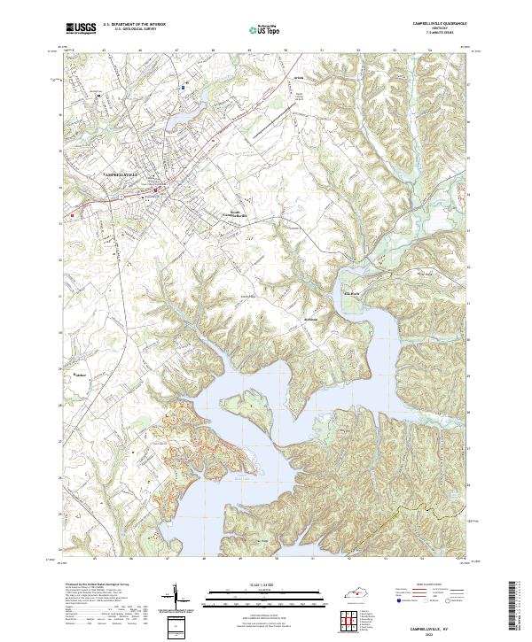 USGS Topographic Map – Campbellsville