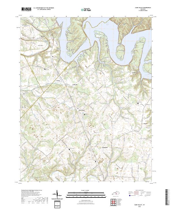 USGS Topographic Map – Cane Valley