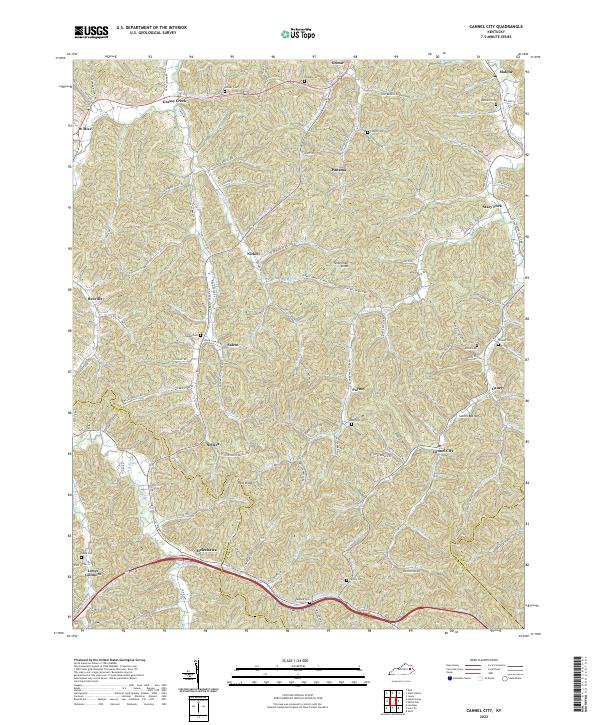 USGS Topographic Map – Cannel City