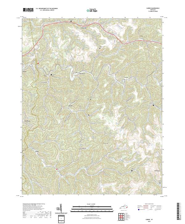 USGS Topographic Map – Carrie