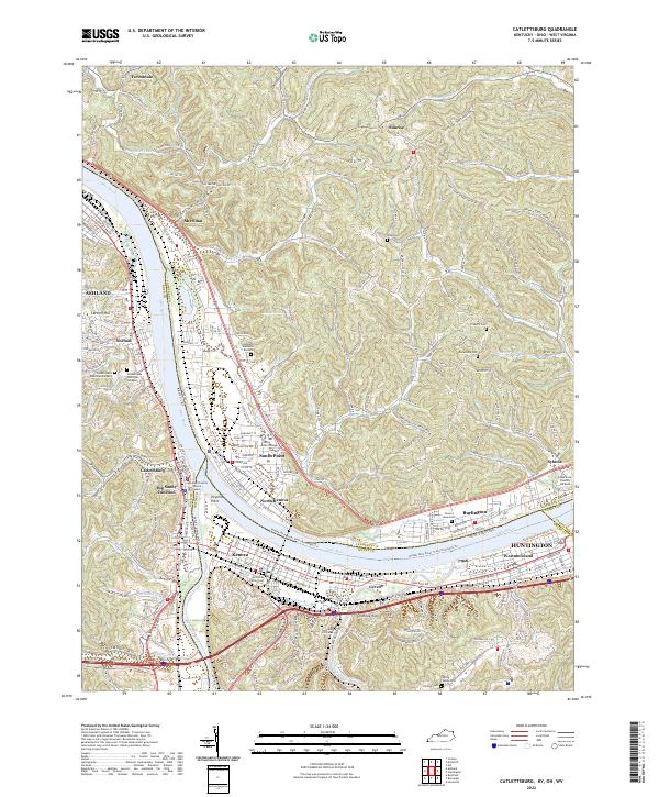 USGS Topographic Map – Catlettsburg