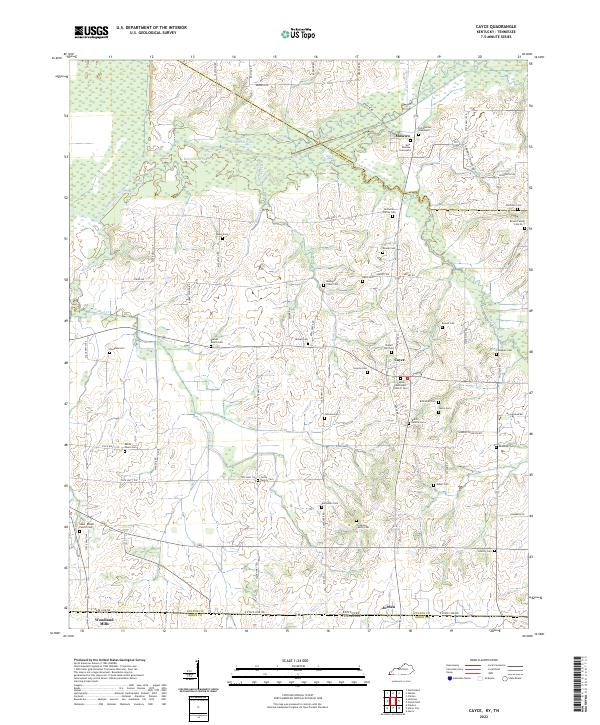 USGS Topographic Map – Cayce
