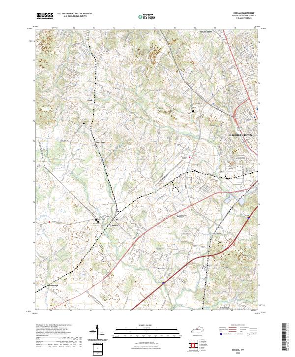 USGS Topographic Map – Cecilia