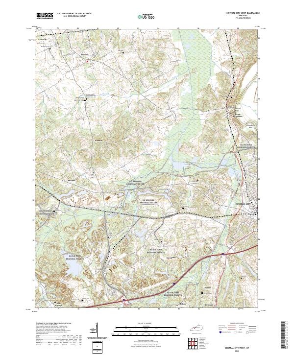 USGS Topographic Map – Central City West