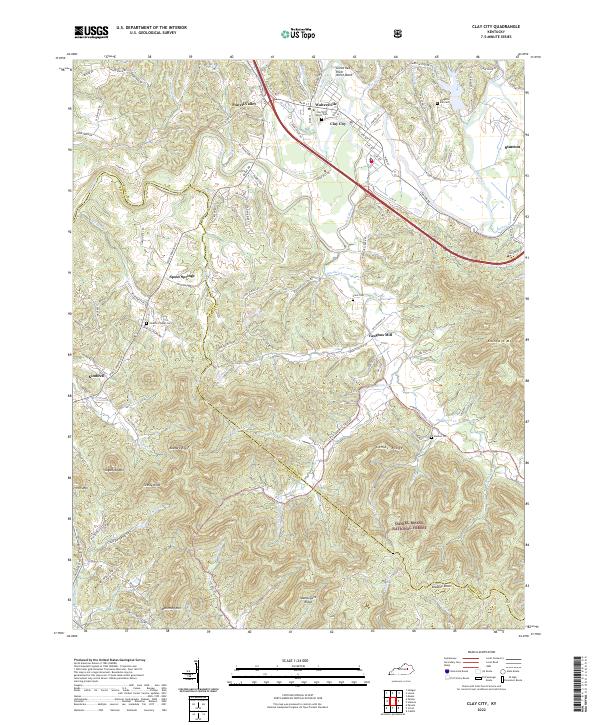 USGS Topographic Map – Clay City