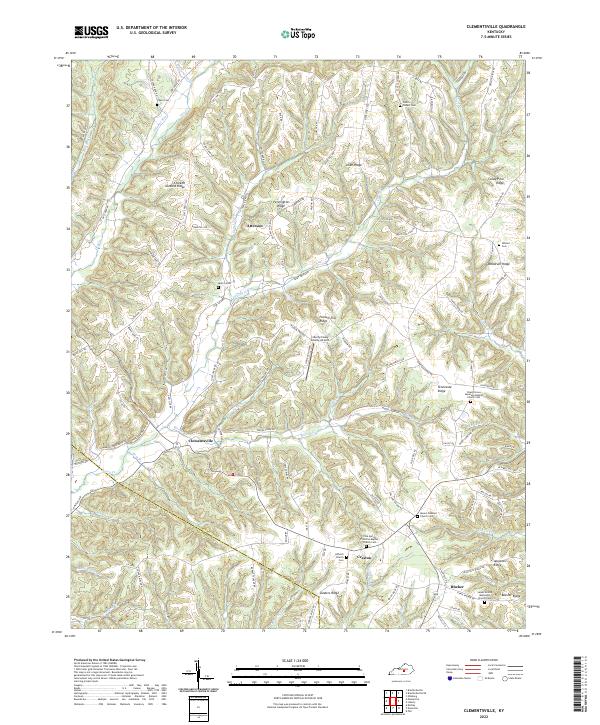 USGS Topographic Map – Clementsville