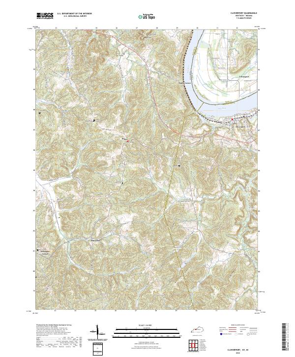 USGS Topographic Map – Cloverport