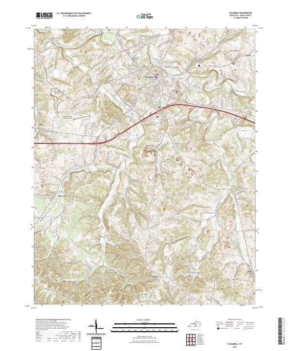 USGS Topographic Map – Columbia