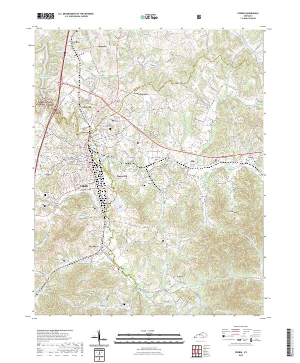 USGS Topographic Map – Corbin