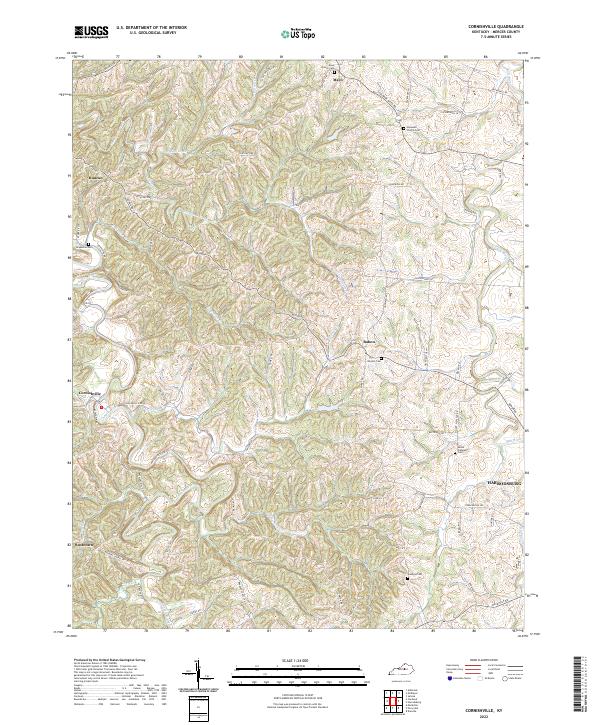 USGS Topographic Map – Cornishville