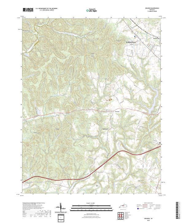 USGS Topographic Map – Cravens