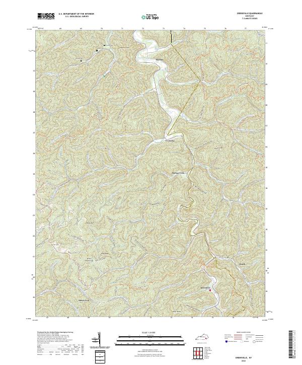 USGS Topographic Map – Creekville