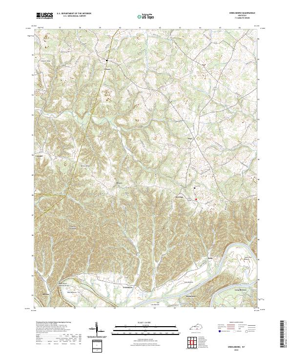 USGS Topographic Map – Creelsboro