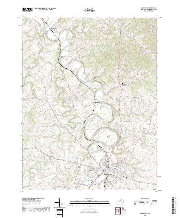 USGS Topographic Map – Cynthiana