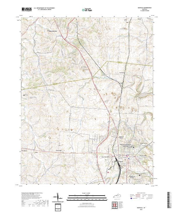 USGS Topographic Map – Danville