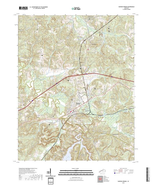 USGS Topographic Map – Dawson Springs