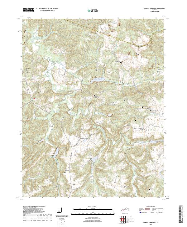USGS Topographic Map – Dawson Springs SE