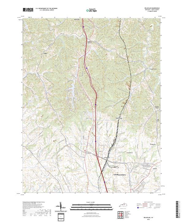 USGS Topographic Map – Delaplain