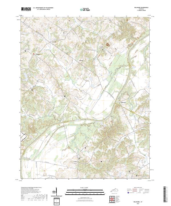 USGS Topographic Map – Delaware