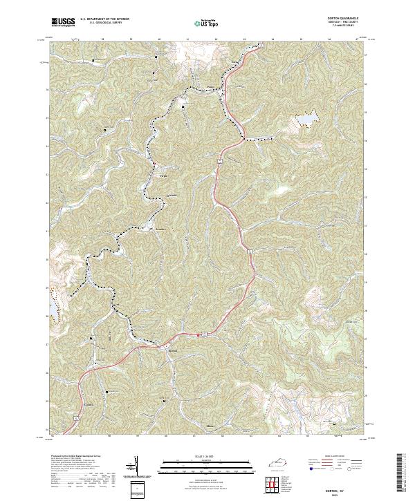 USGS Topographic Map – Dorton