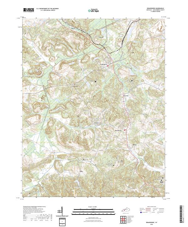 USGS Topographic Map – Drakesboro